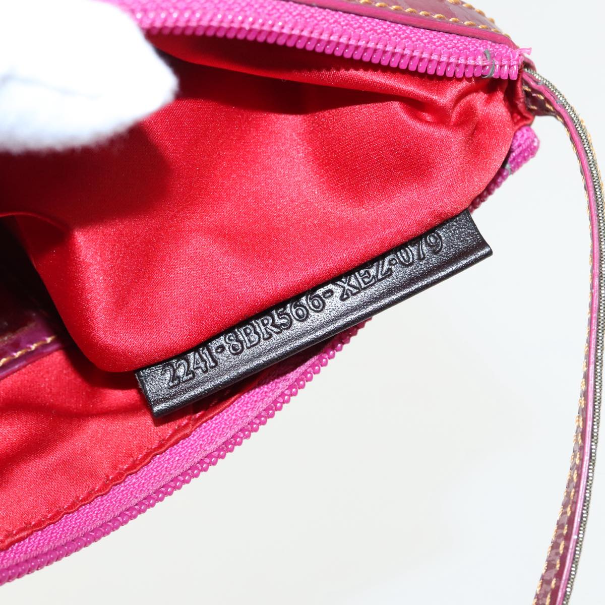 FENDI Zucchino Canvas Accessory Pouch Gold 91634