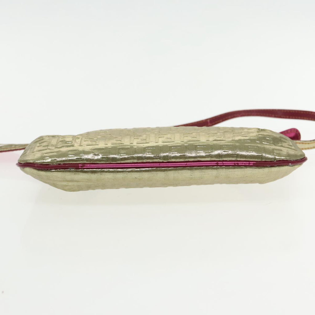 FENDI Zucchino Canvas Accessory Pouch Gold 91634