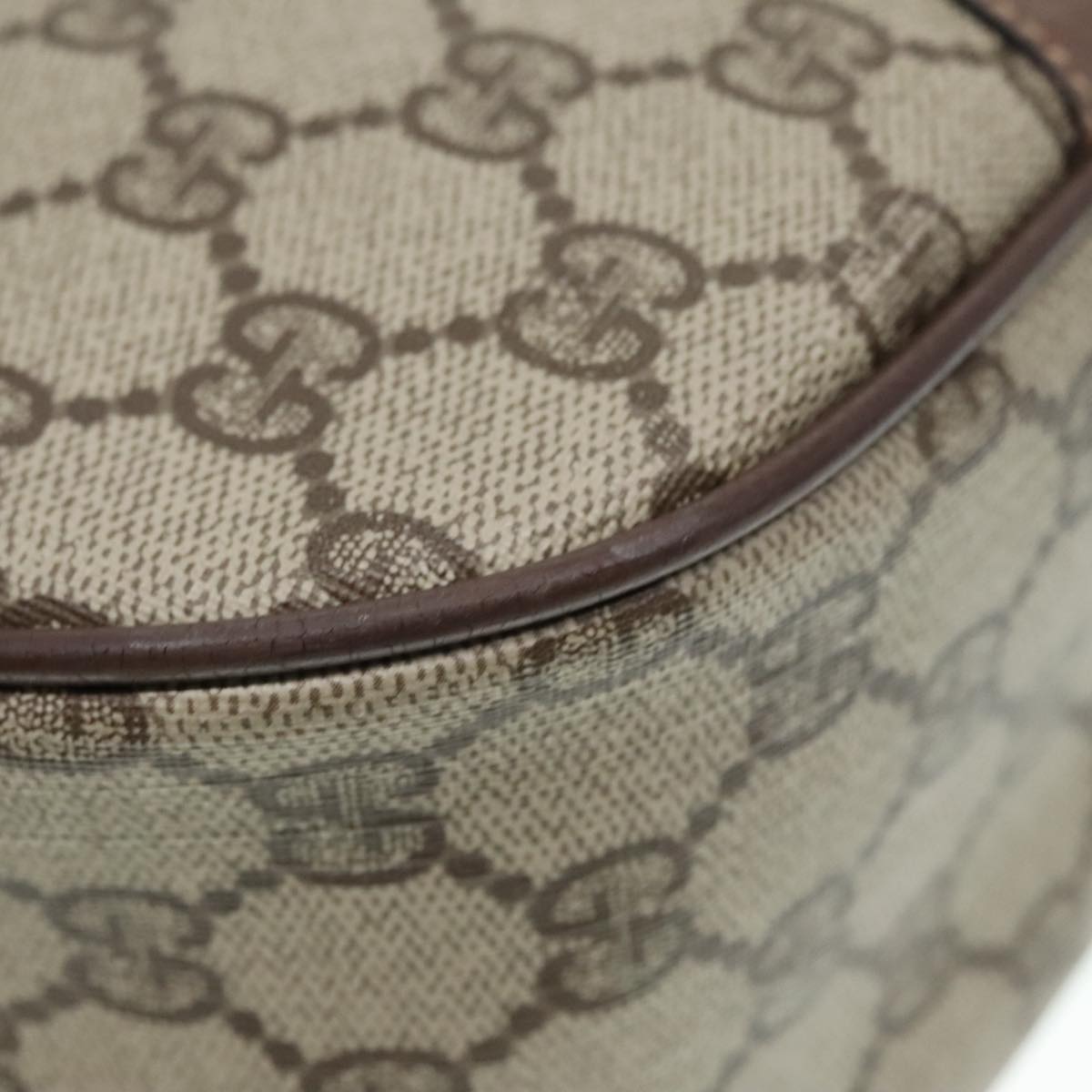 GUCCI GG Supreme Web Sherry Line Shoulder Bag PVC Beige 001 754 6177 91653
