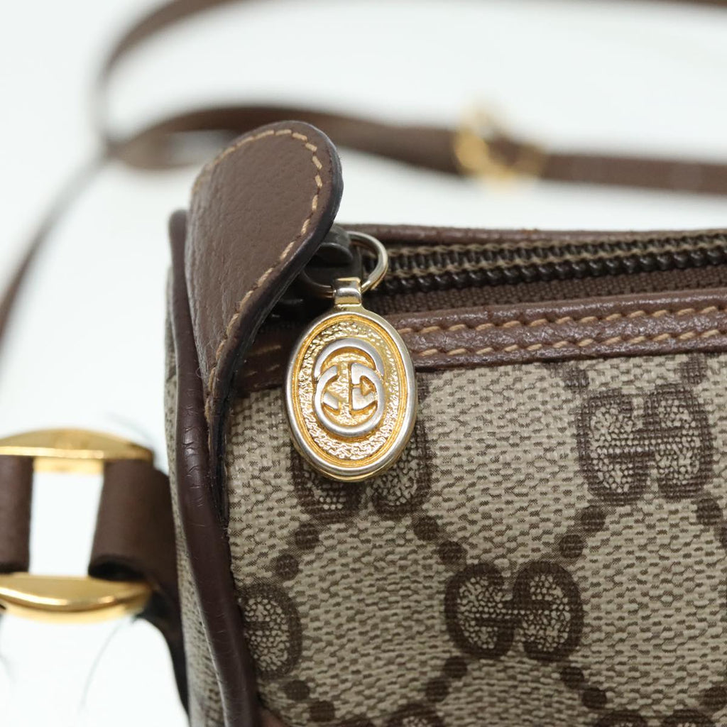 GUCCI GG Supreme Web Sherry Line Shoulder Bag PVC Beige 001 754 6177 91653
