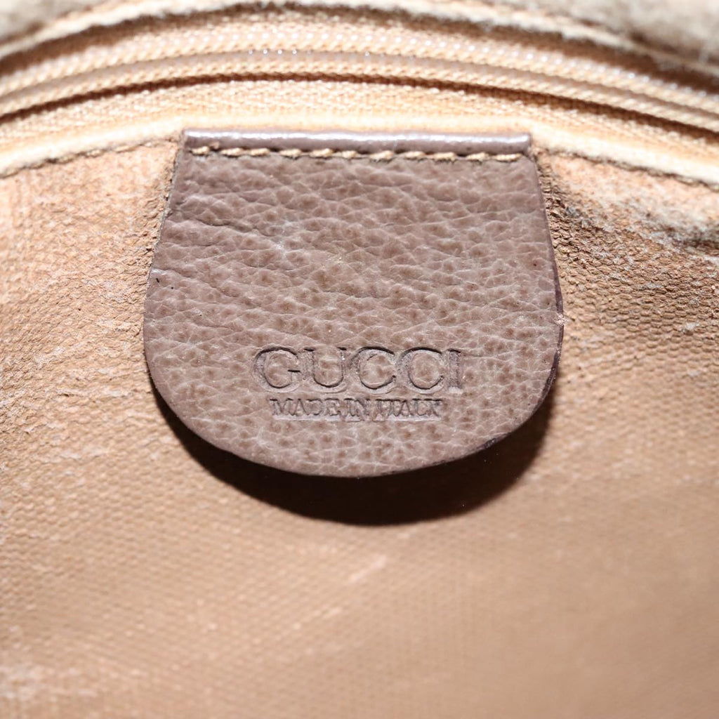 GUCCI GG Supreme Web Sherry Line Shoulder Bag PVC Beige 001 754 6177 91653
