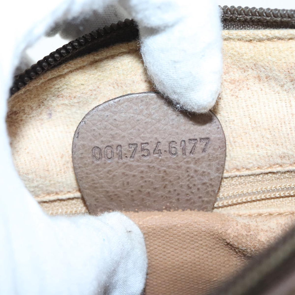GUCCI GG Supreme Web Sherry Line Shoulder Bag PVC Beige 001 754 6177 91653