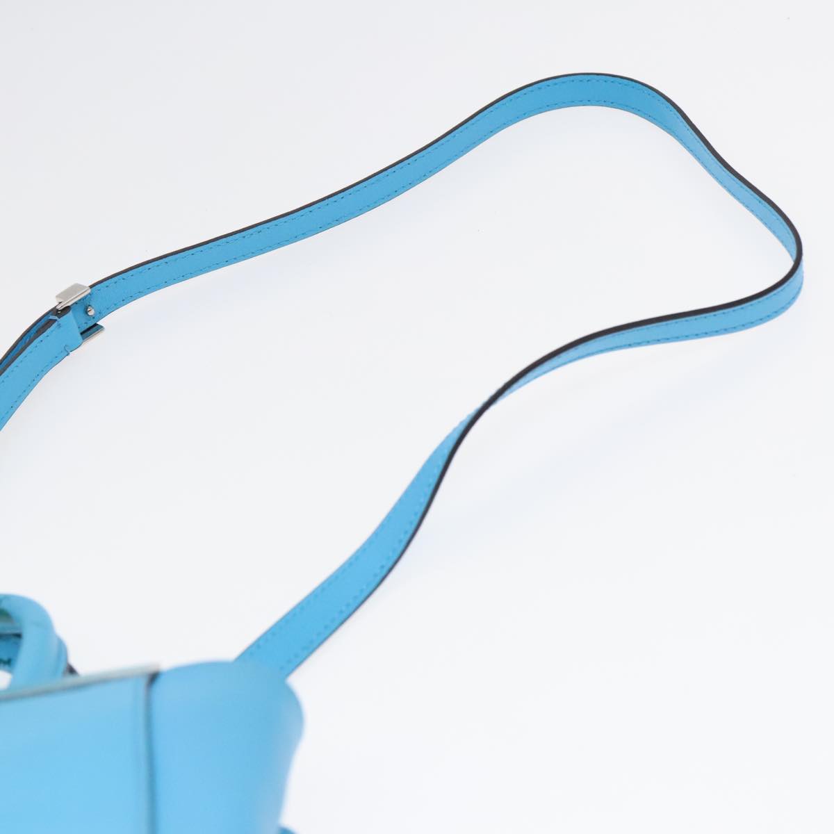 FENDI To joule Hand Bag Leather 2way Blue Silver 91658