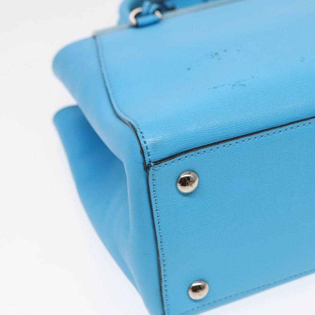 FENDI To joule Hand Bag Leather 2way Blue Silver 91658