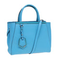 FENDI To joule Hand Bag Leather 2way Blue Silver 91658