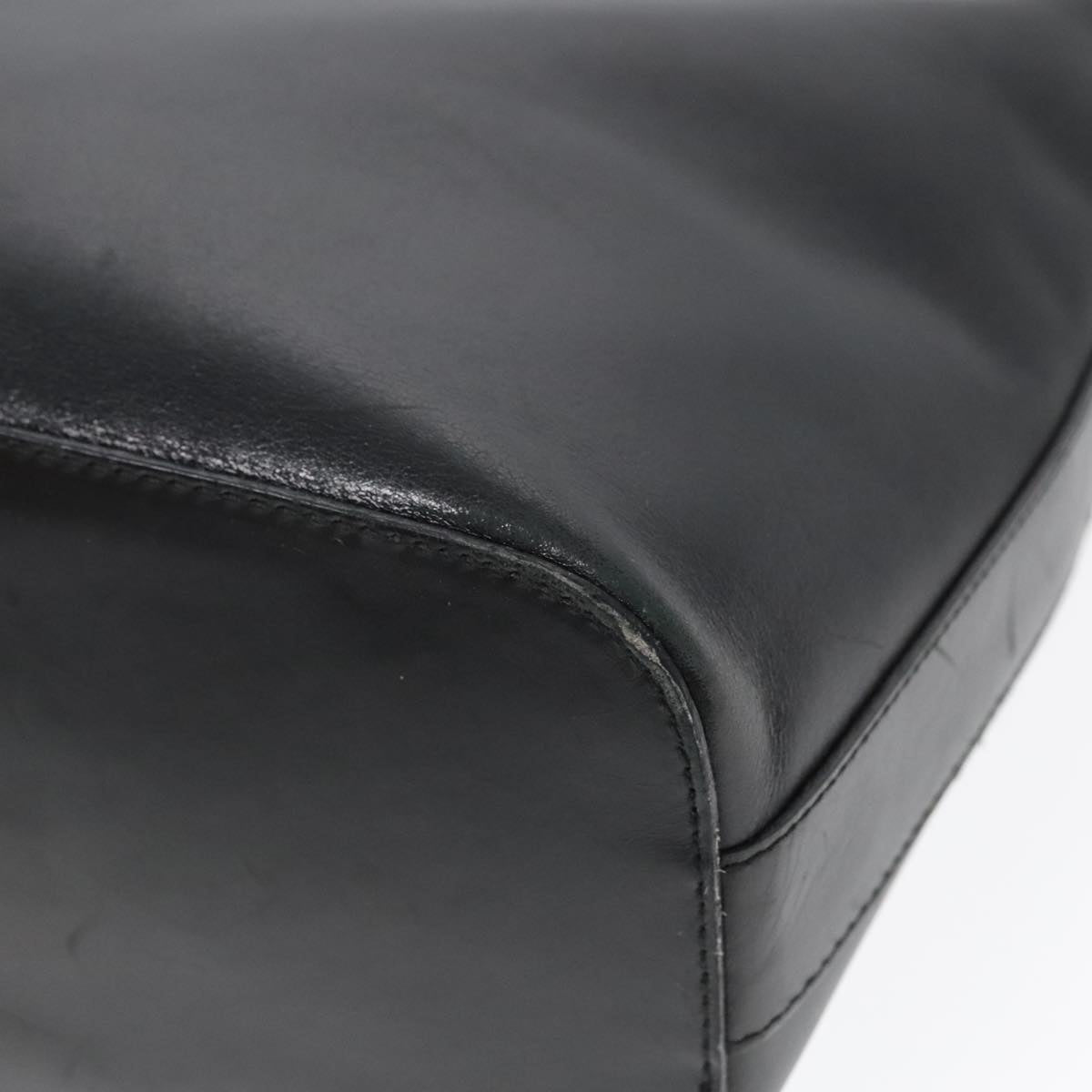 GUCCI Shoulder Bag Leather Black Silver 001 3814 91702