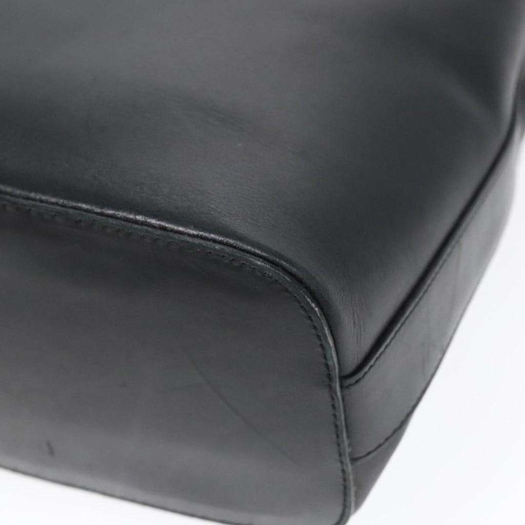 GUCCI Shoulder Bag Leather Black Silver 001 3814 91702