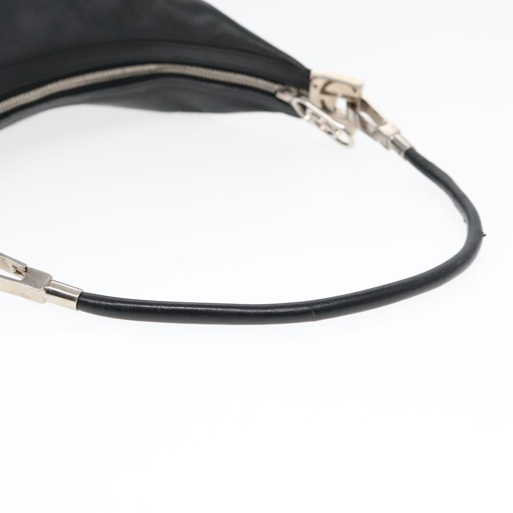 GUCCI Shoulder Bag Leather Black Silver 001 3814 91702