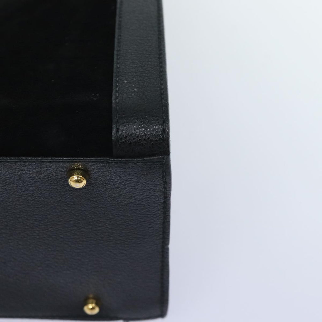 GUCCI Bamboo Hand Bag Suede Black Gold 002 1095 0260 91707