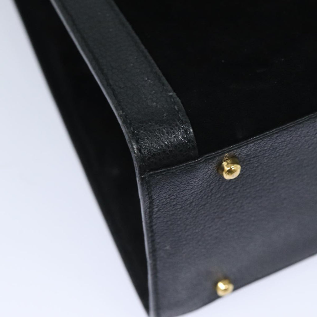 GUCCI Bamboo Hand Bag Suede Black Gold 002 1095 0260 91707