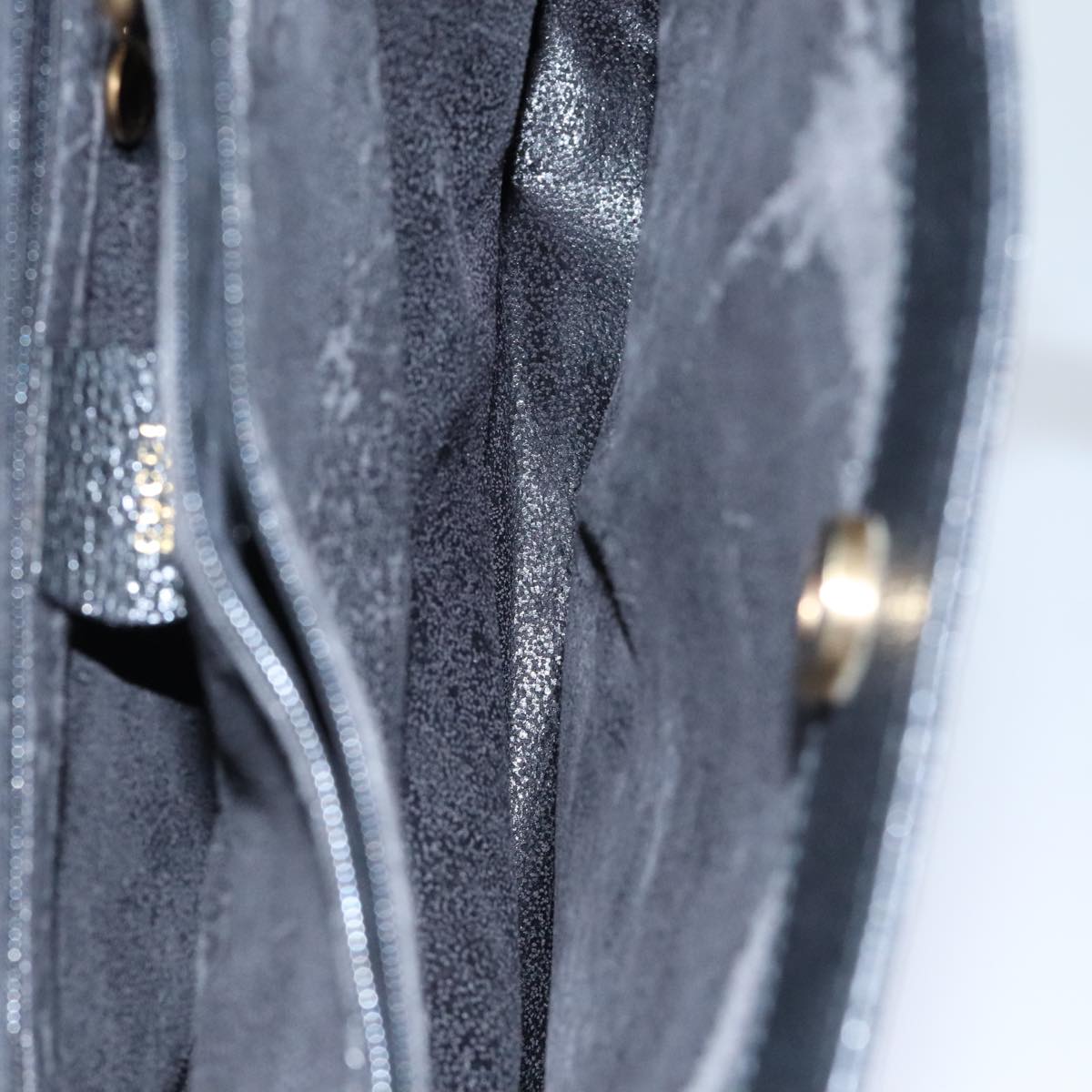 GUCCI Bamboo Hand Bag Suede Black Gold 002 1095 0260 91707