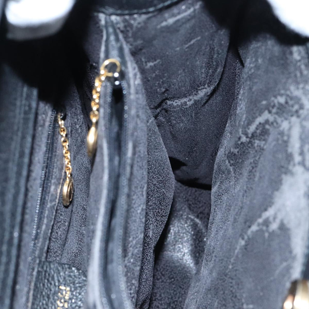 GUCCI Bamboo Hand Bag Suede Black Gold 002 1095 0260 91707