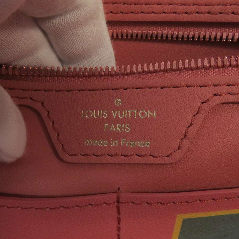 LOUIS VUITTON Neverfull Boucher Poppy petal M43357 PVC Coated Canvas Masters CollectionxCalf Leather Size MM