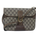 GUCCI GG Supreme Shoulder Bag PVC Leather Beige Gold 91816