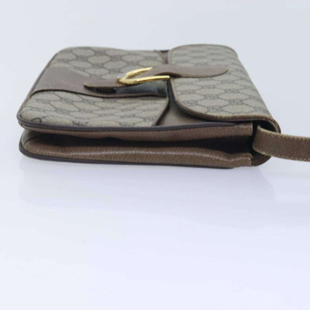 GUCCI GG Supreme Shoulder Bag PVC Leather Beige Gold 91816