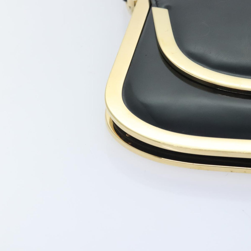 GUCCI Shoulder Bag Leather Black Gold 001 2058 1764 0 91830