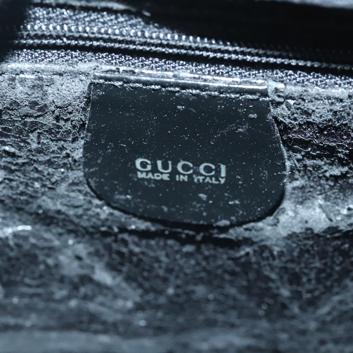 GUCCI Shoulder Bag Leather Black Gold 001 2058 1764 0 91830
