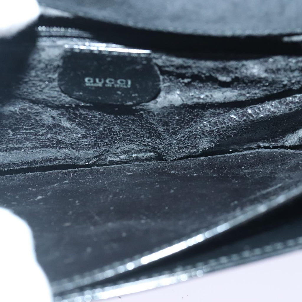 GUCCI Shoulder Bag Leather Black Gold 001 2058 1764 0 91830