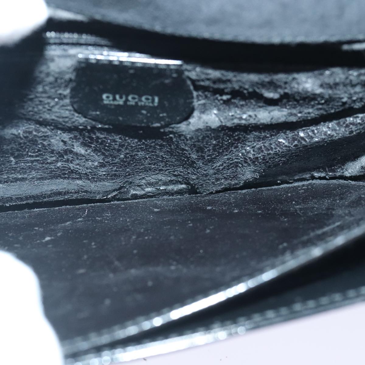 GUCCI Shoulder Bag Leather Black Gold 001 2058 1764 0 91830