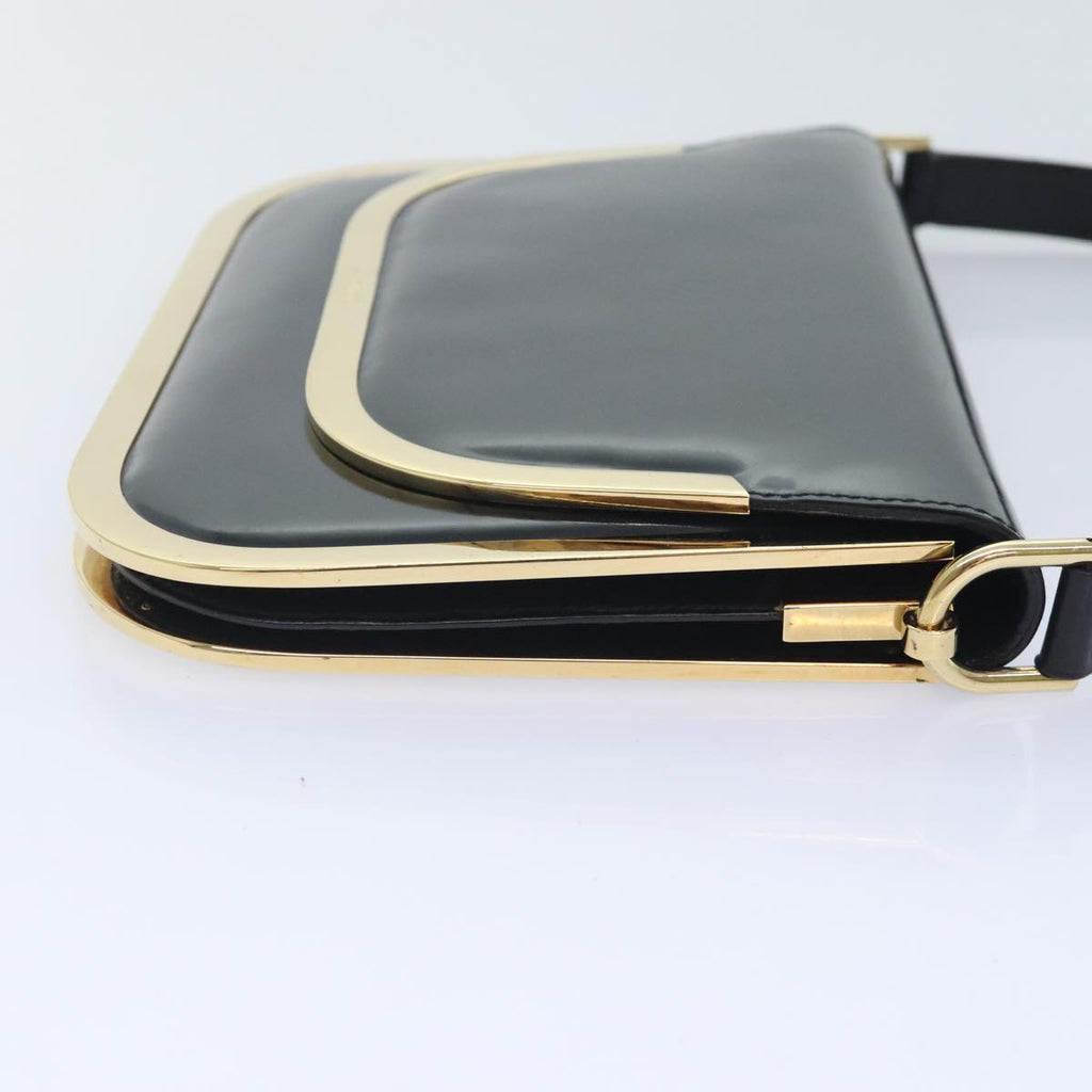GUCCI Shoulder Bag Leather Black Gold 001 2058 1764 0 91830