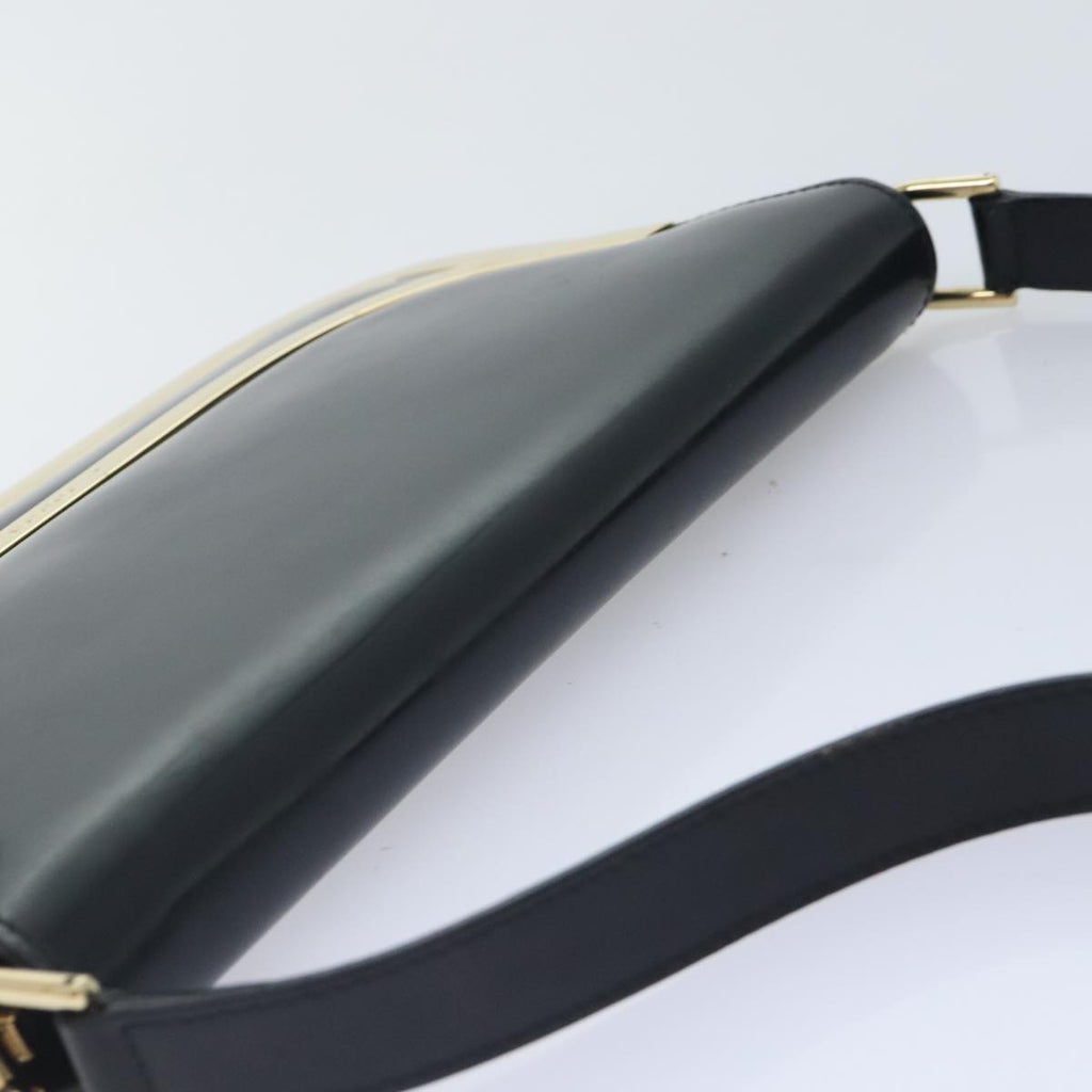 GUCCI Shoulder Bag Leather Black Gold 001 2058 1764 0 91830