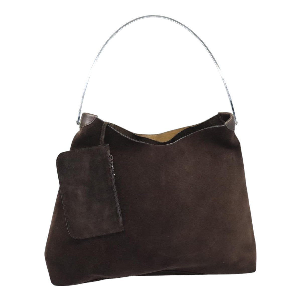 GUCCI Shoulder Bag Suede Brown Silver 001 2853 1991 5 91839