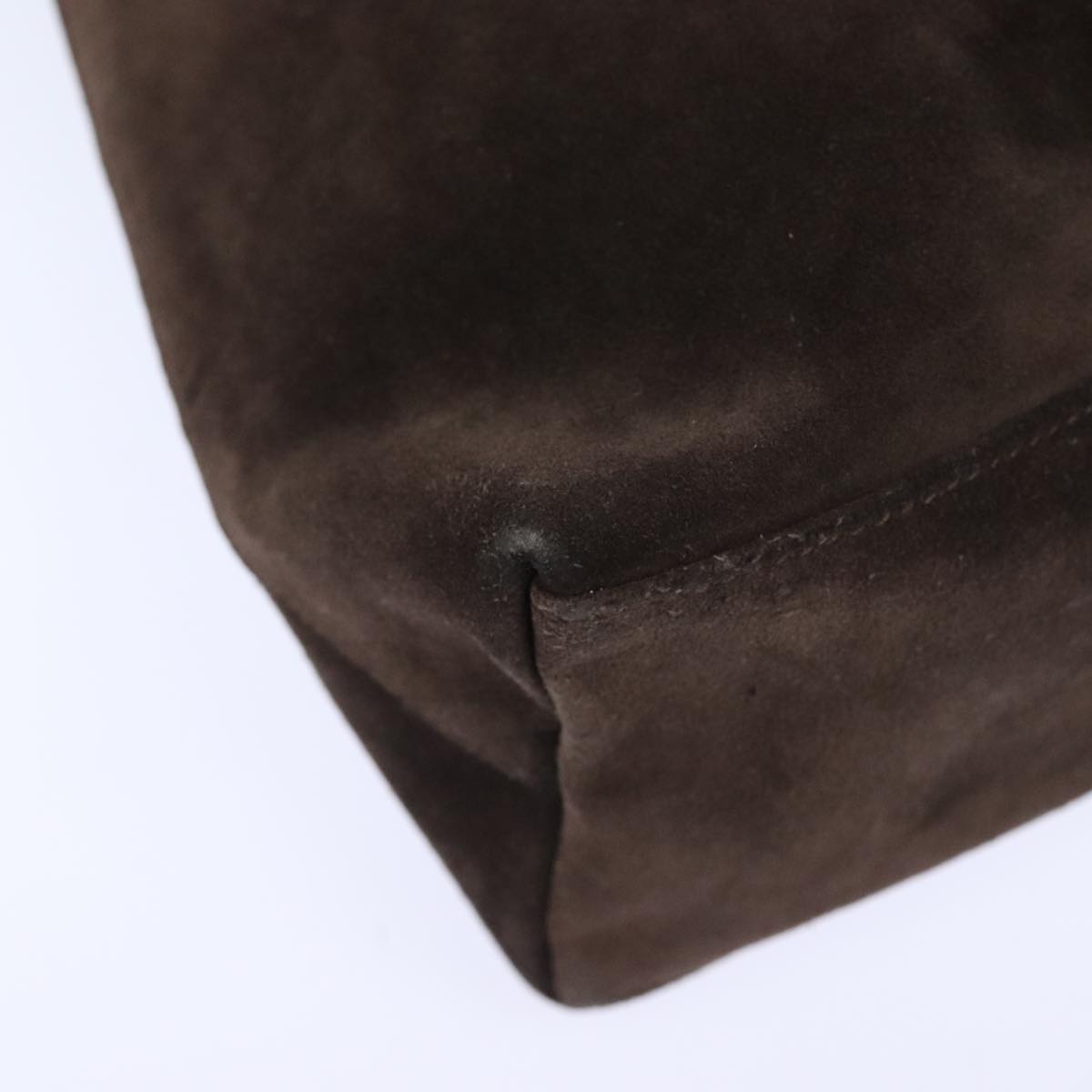GUCCI Shoulder Bag Suede Brown Silver 001 2853 1991 5 91839