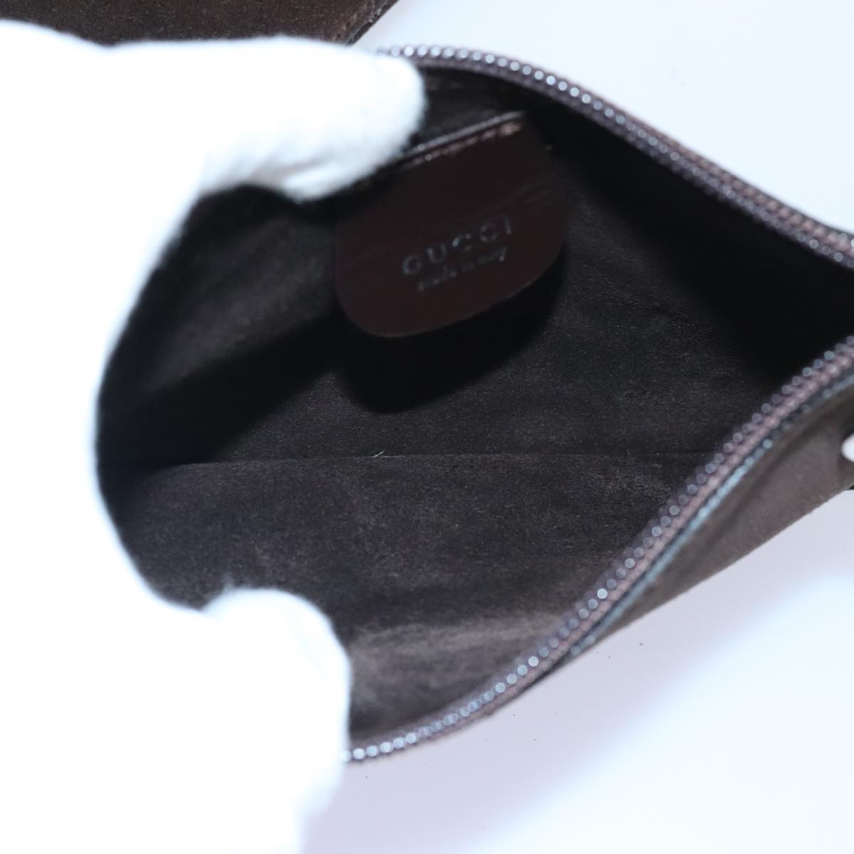 GUCCI Shoulder Bag Suede Brown Silver 001 2853 1991 5 91839