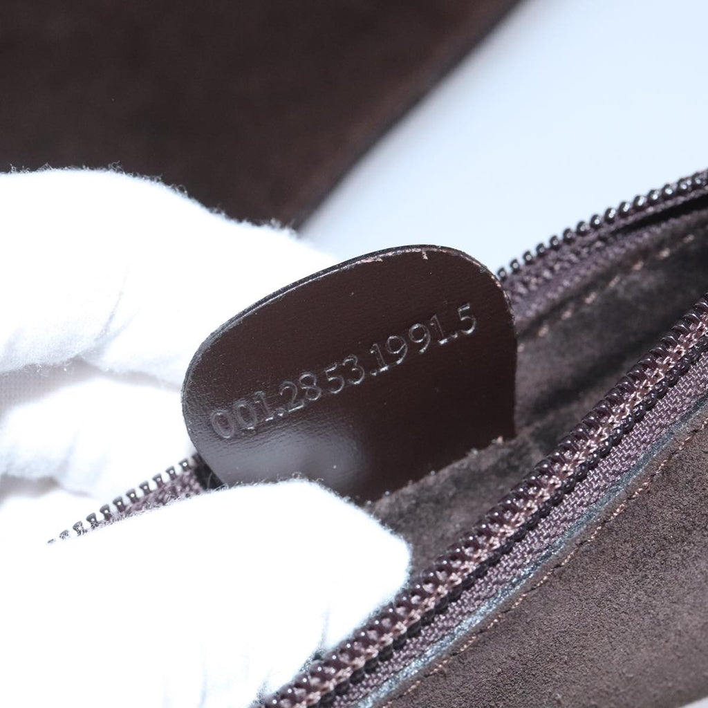 GUCCI Shoulder Bag Suede Brown Silver 001 2853 1991 5 91839