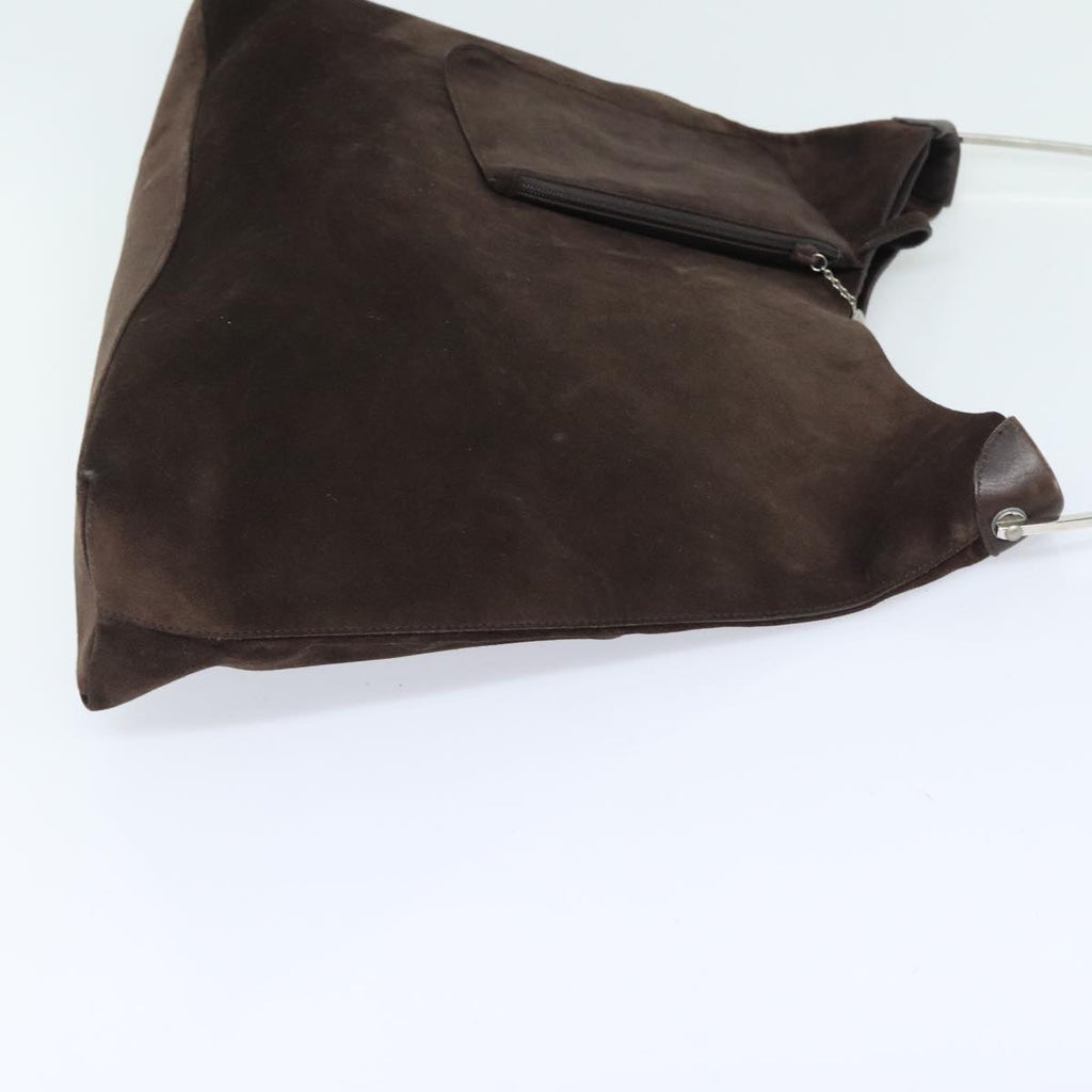 GUCCI Shoulder Bag Suede Brown Silver 001 2853 1991 5 91839