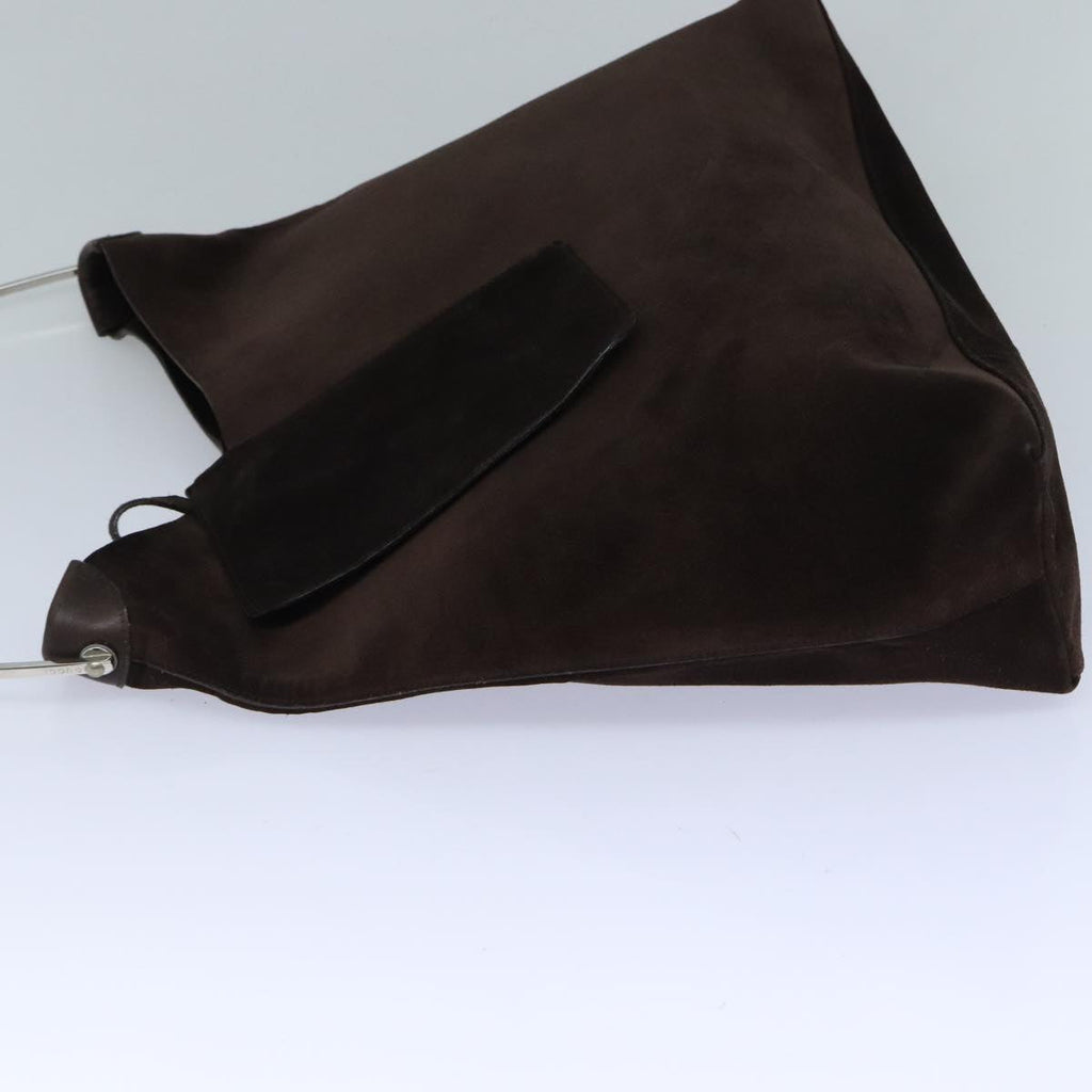 GUCCI Shoulder Bag Suede Brown Silver 001 2853 1991 5 91839