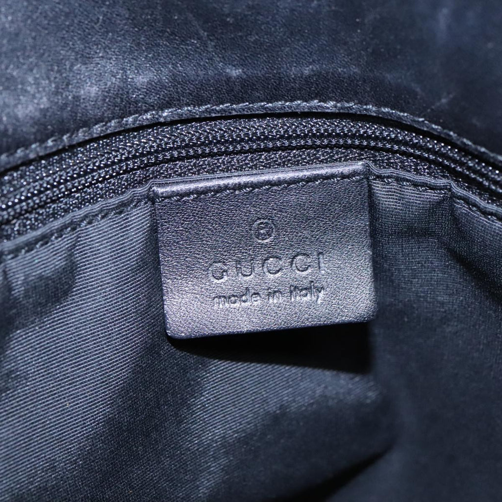 GUCCI GG Canvas Tote Bag Black Silver 91840