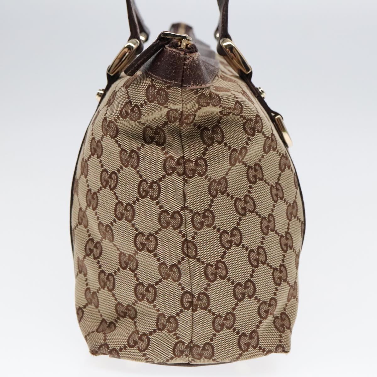 GUCCI GG Canvas Tote Bag Beige Gold 141470 91844