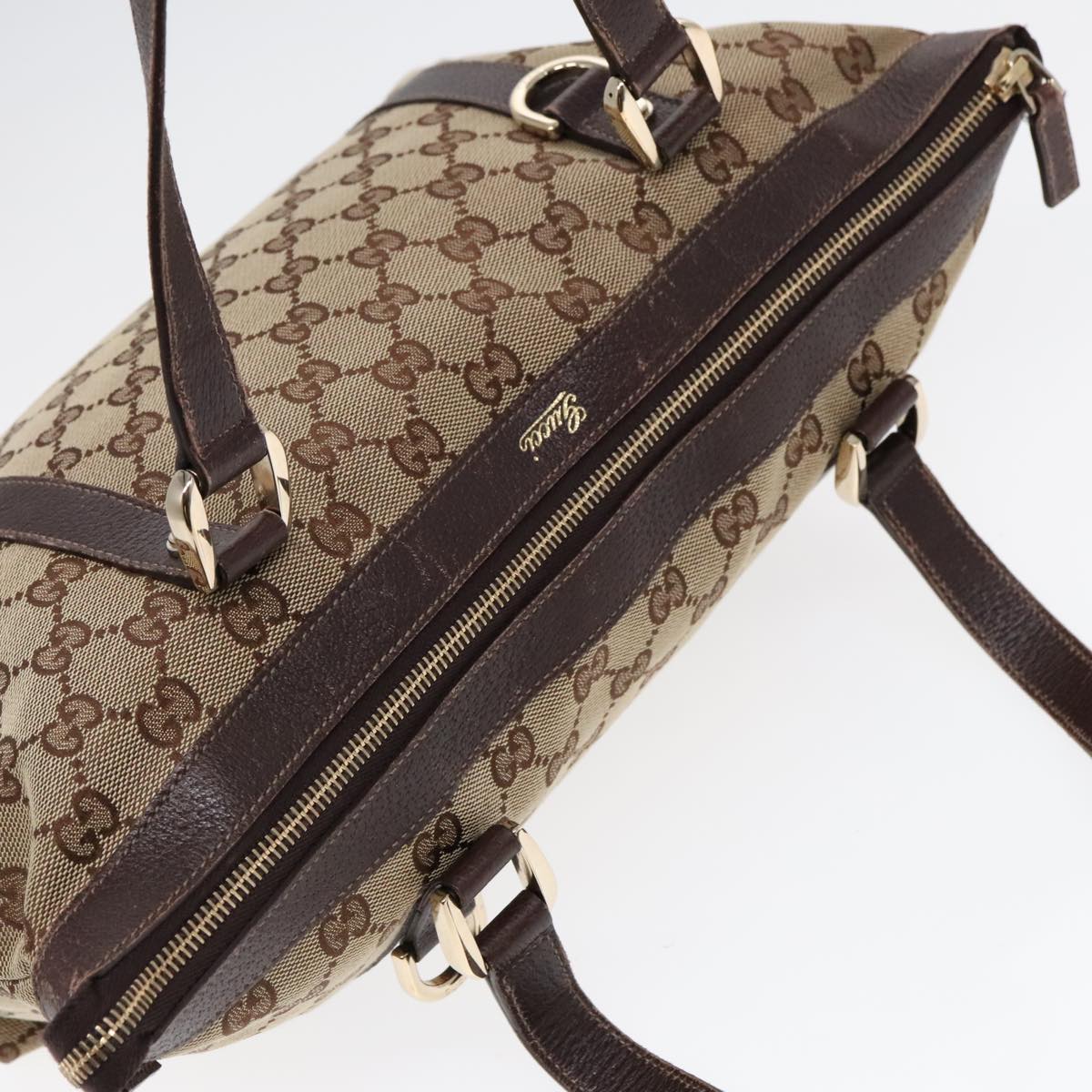 GUCCI GG Canvas Tote Bag Beige Gold 141470 91844