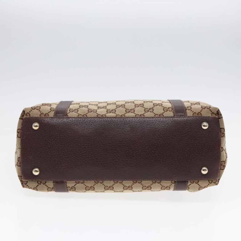 GUCCI GG Canvas Tote Bag Beige Gold 141470 91844