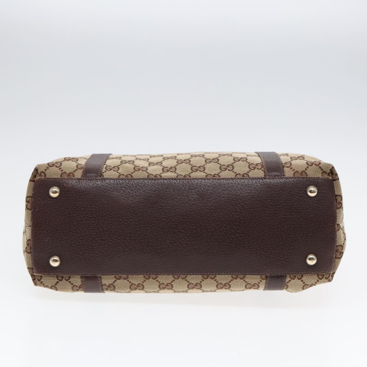 GUCCI GG Canvas Tote Bag Beige Gold 141470 91844