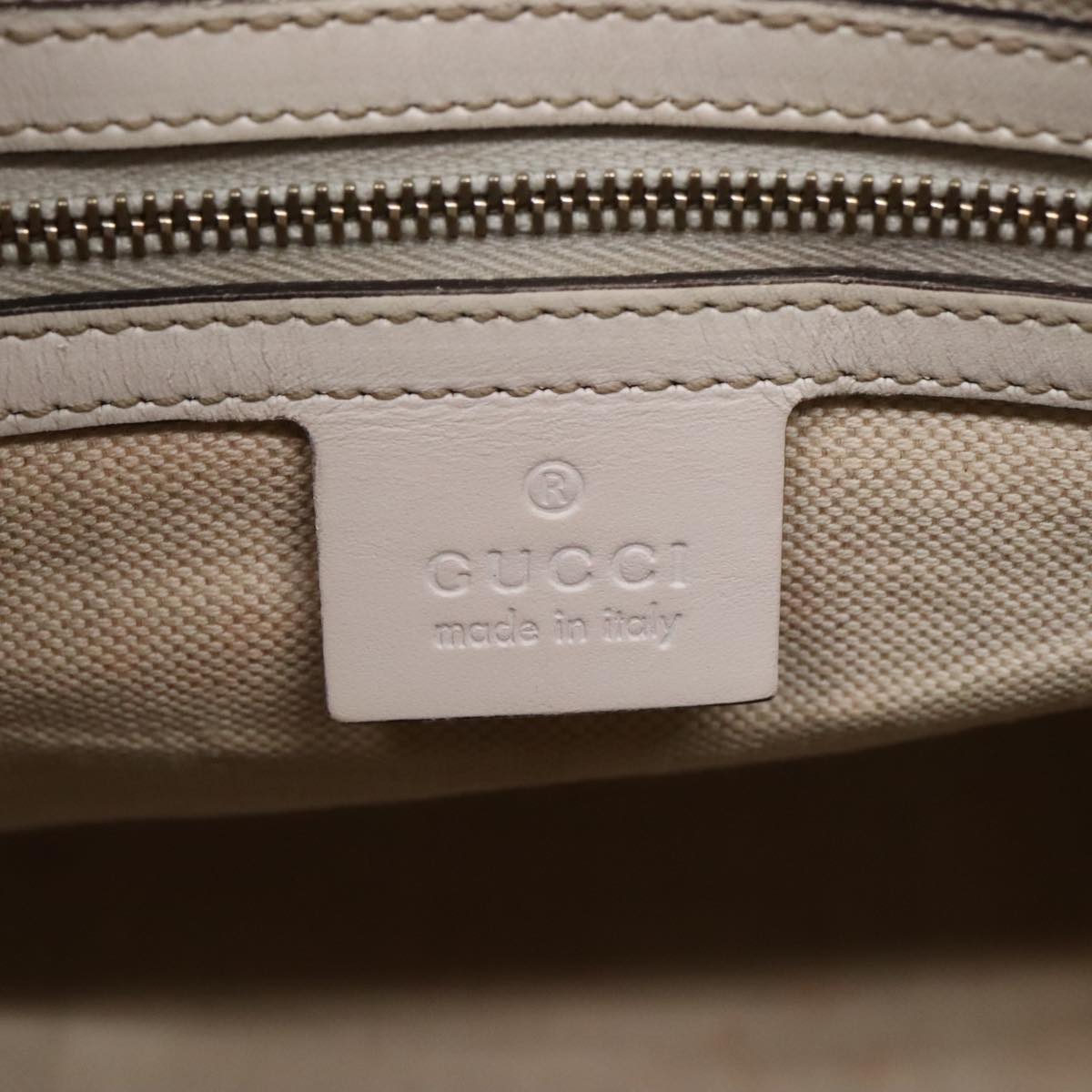 GUCCI GG Canvas Sherry Line Boston Bag 2way Navy White Silver 247205 91845