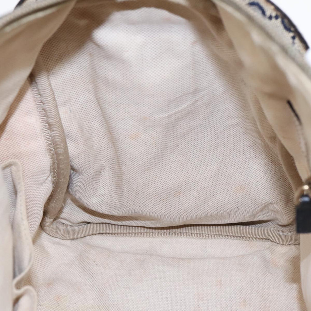 GUCCI GG Canvas Sherry Line Boston Bag 2way Navy White Silver 247205 91845