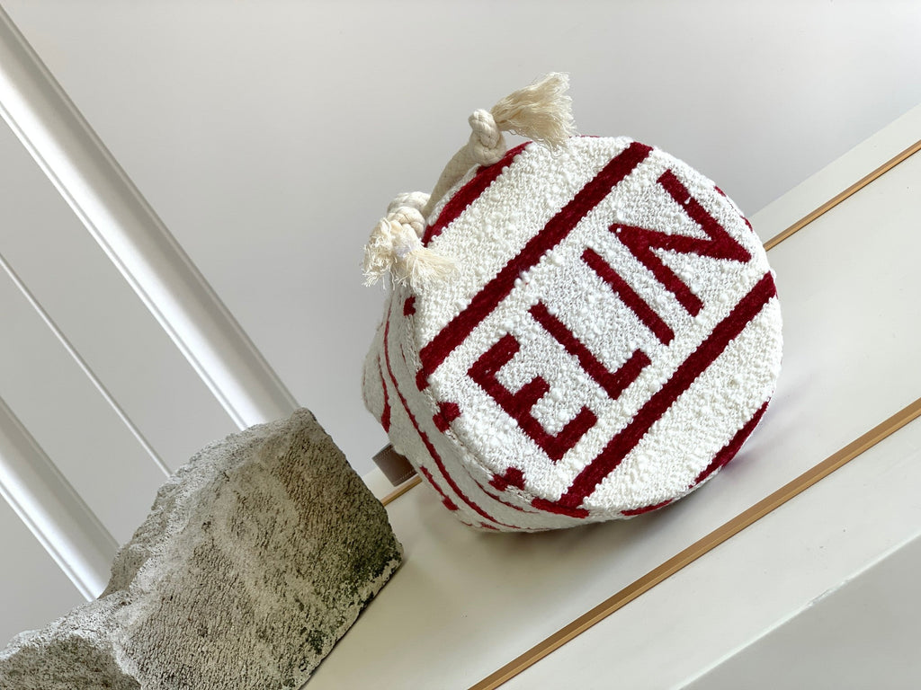 GLAMI Teen Drawstring In Textile With GLAMI All-Over White/Red For Women 7in/19cm