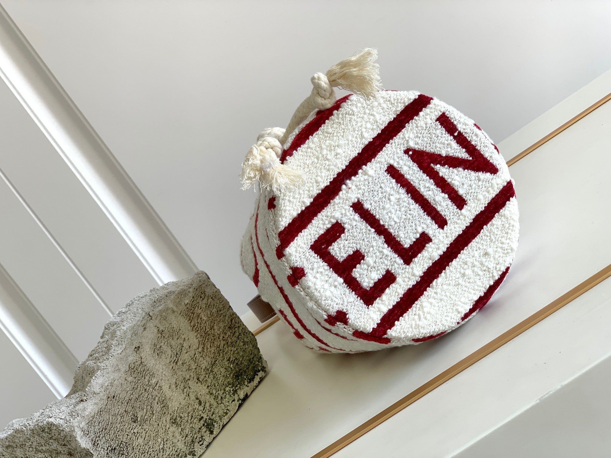 GLAMI Teen Drawstring In Textile With GLAMI All-Over White/Red For Women 7in/19cm