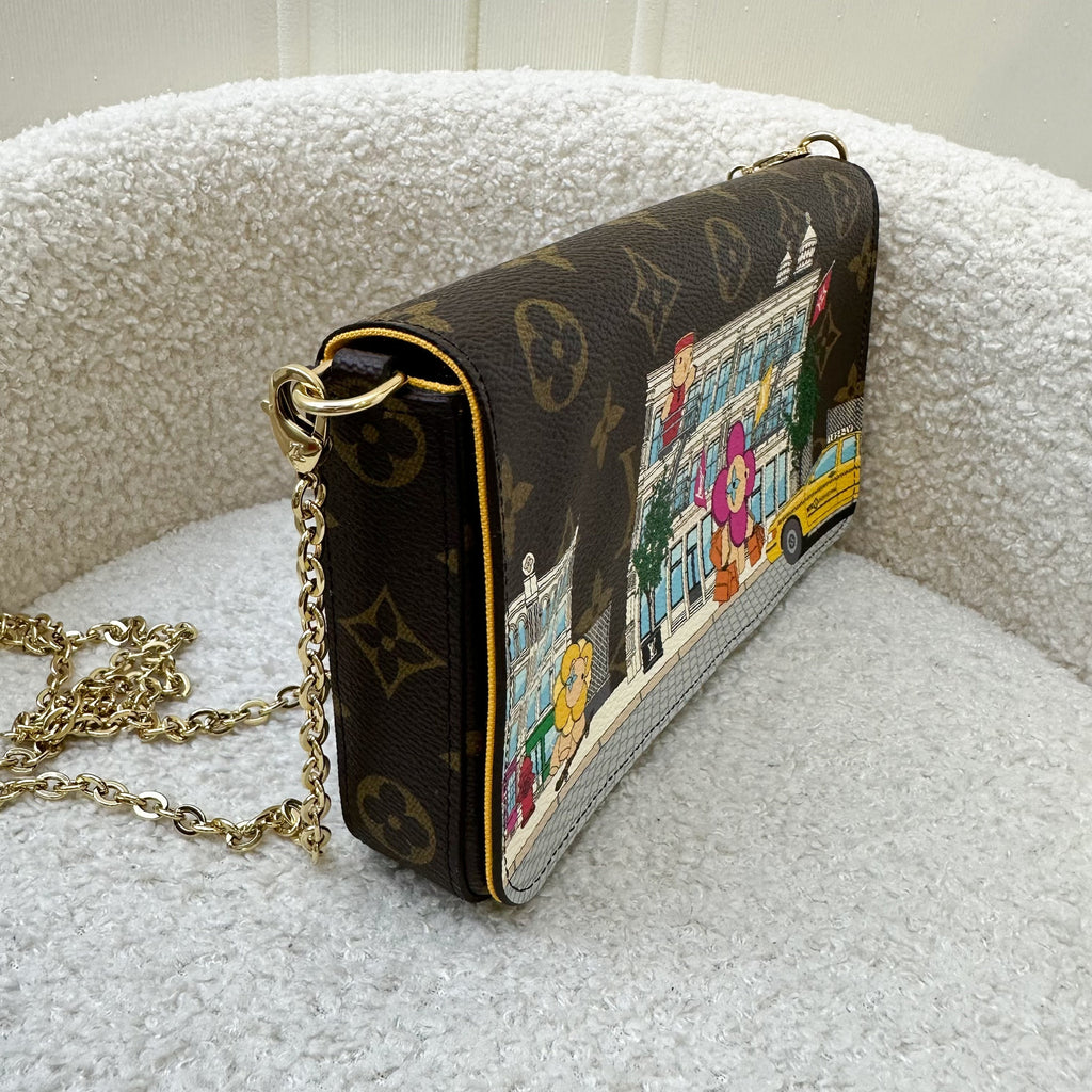 LV Felicie Pochette in Vivienne in New York Monogram Canvas and GHW