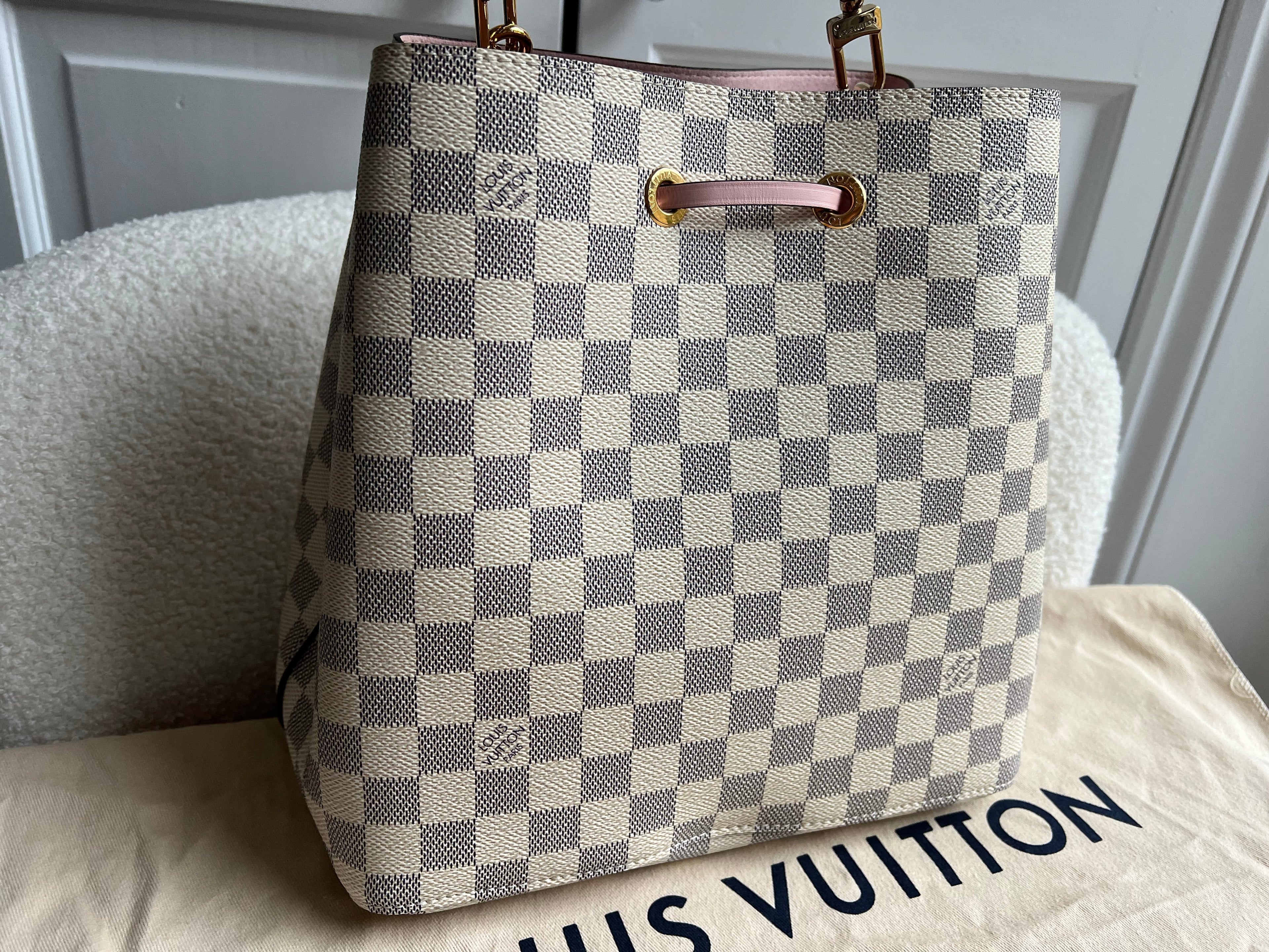 Louis Vuitton Neo Noe Damier Azur Rose Poudre (RRP £1,610)