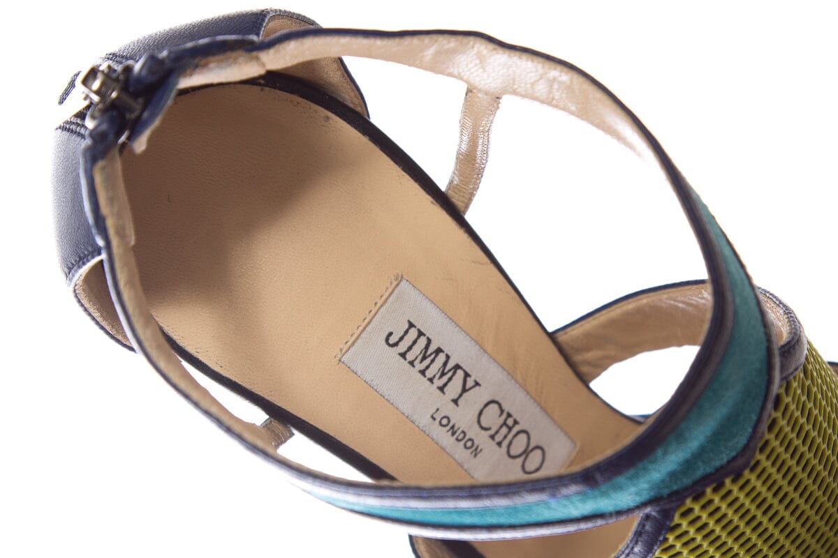 Jimmy Choo Multicolor Mixed Media Heels SZ 36