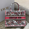GLAMI MeGLAMIum Book Tote Multicolor ButterGlamIy Embroidery, Red/White, For Women WomenÃ¢â‚¬â„¢s Handbags, 36cm CD