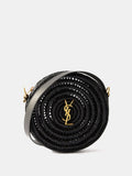 Saint Laurent Women Round Raffia Shoulder Bag