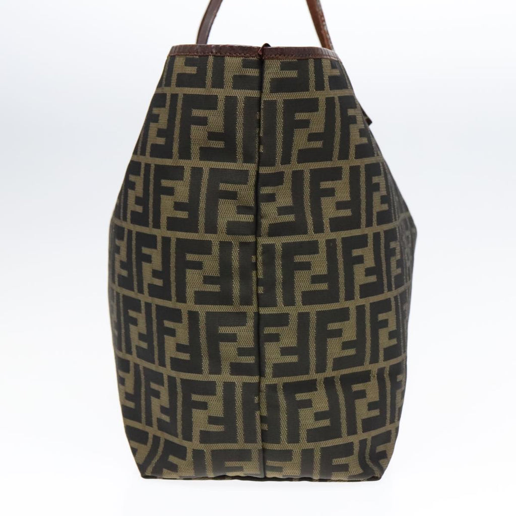 FENDI Zucca Canvas Tote Bag Brown Black 92145