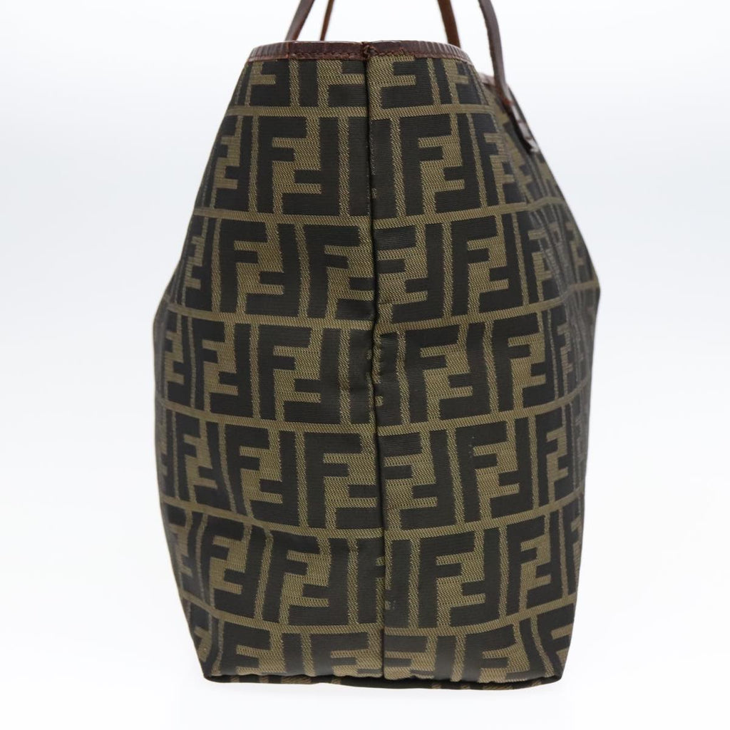 FENDI Zucca Canvas Tote Bag Brown Black 92145