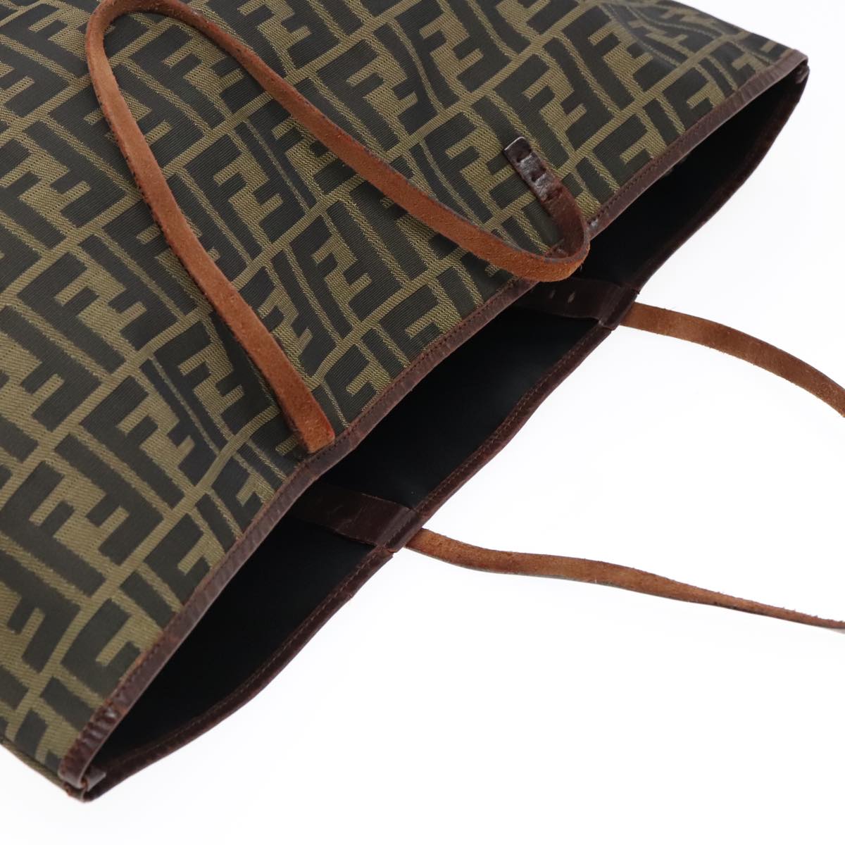 FENDI Zucca Canvas Tote Bag Brown Black 92145