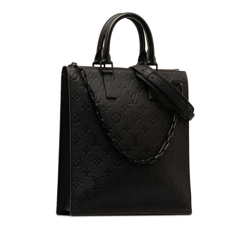 Louis Vuitton Monogram Implant Sakura Messenger Tote Bag 2WAY M55924 Black PVC Leather  Louis Vuitton