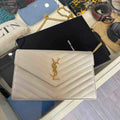 Ysl Cassandre MatelassÃƒÆ’Ã‚Â© Chain Wallet In Grain De Poudre Embossed Leather